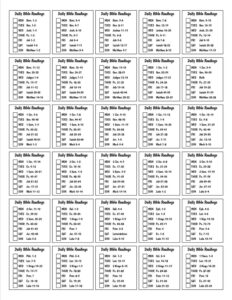 Yearly Bible Reading Plan Printable