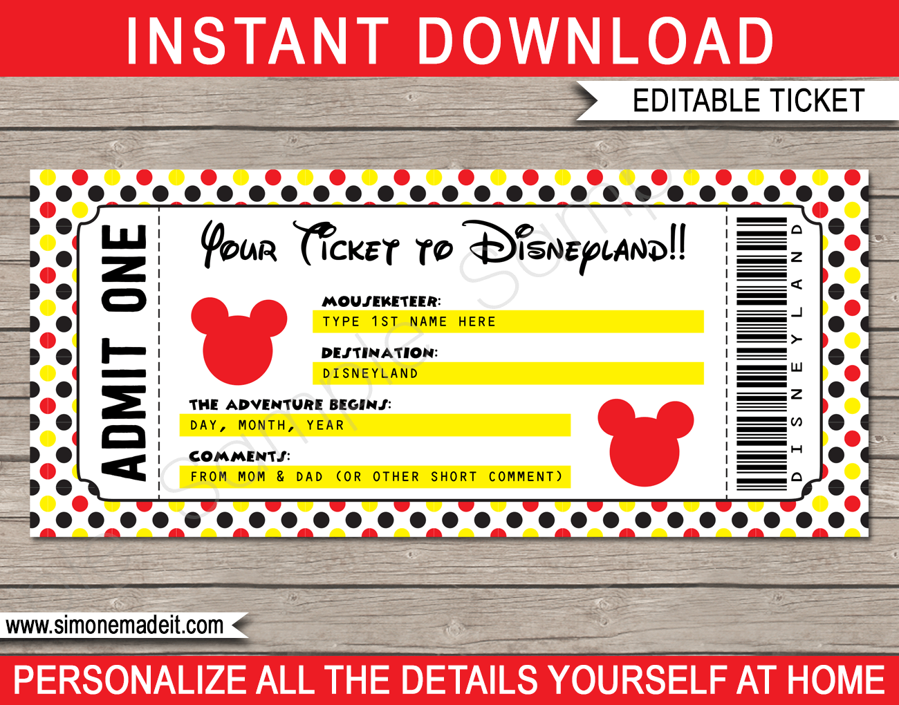 You 39 re Going To Disneyland Printable