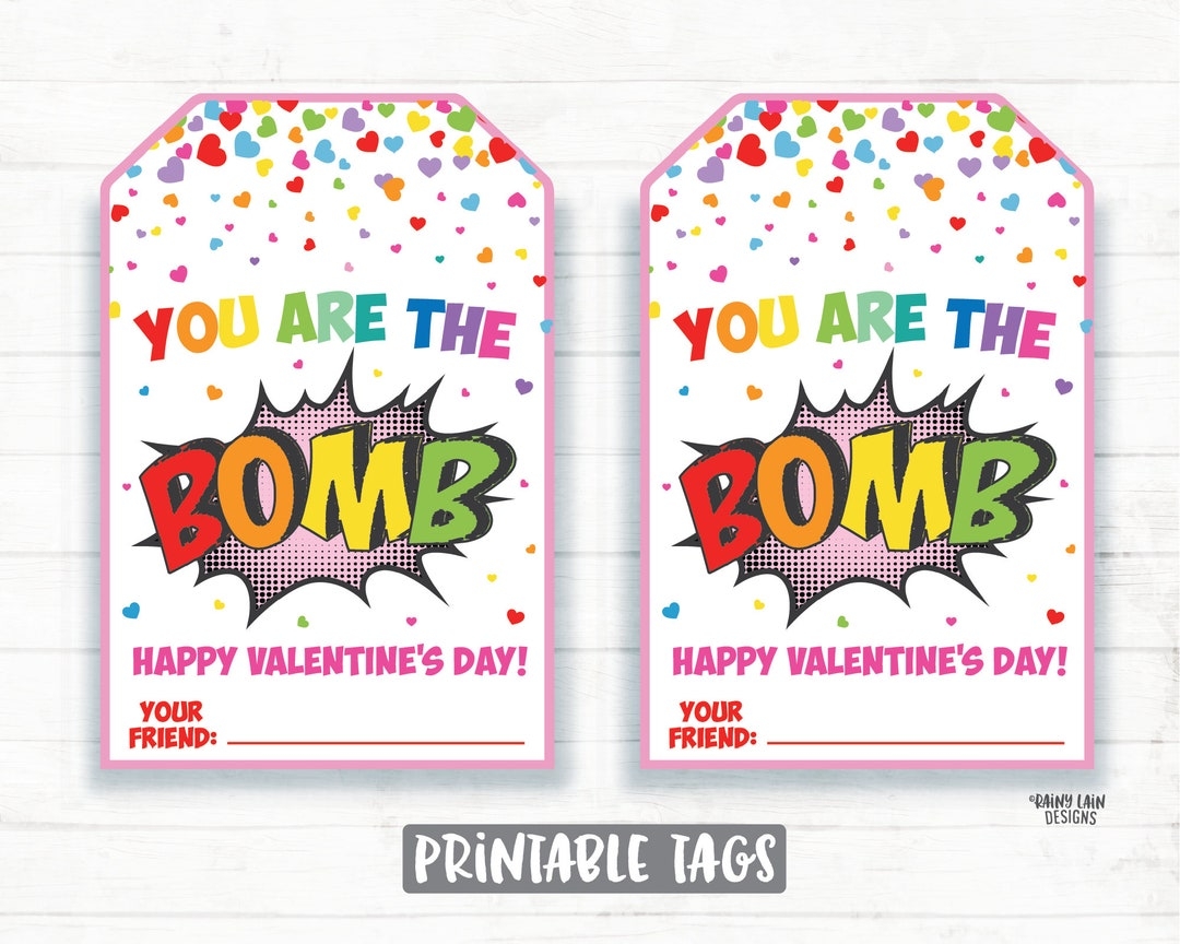 You 39 re The Bomb Valentine Bath Bomb Valentine You Are The Bomb Tag 