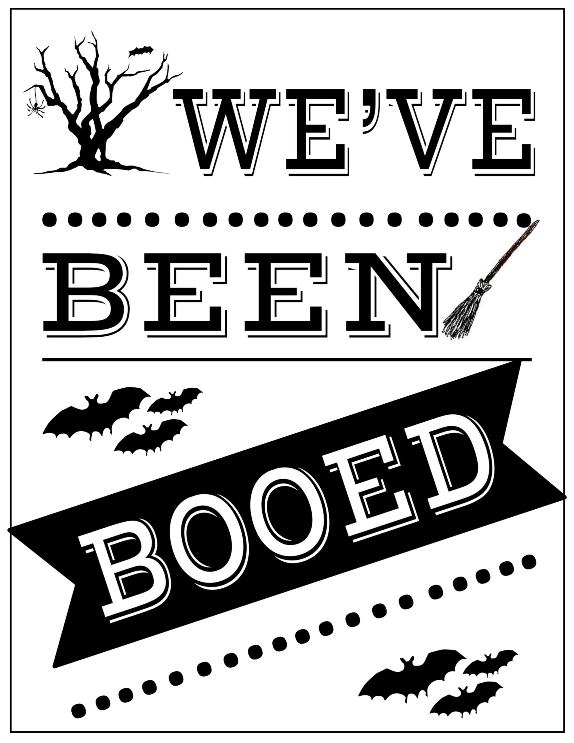 You 39 ve Been Booed Free Printable Signs Paper Trail Design
