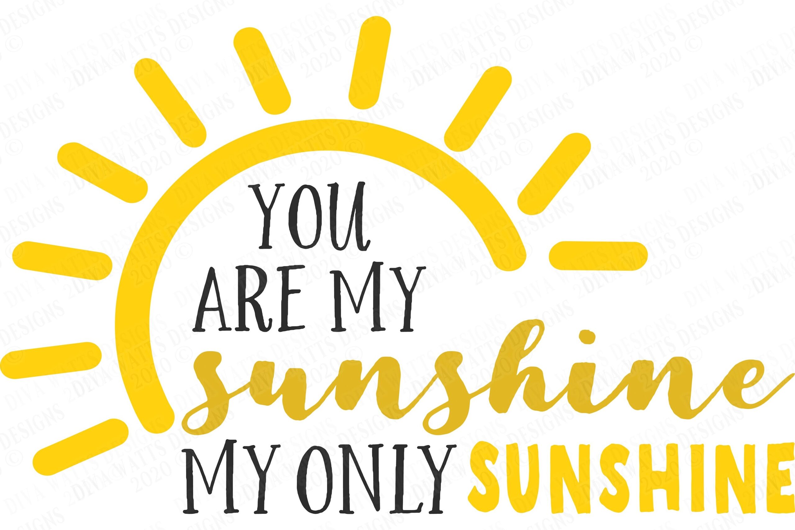 You Are My Sunshine Printable Free