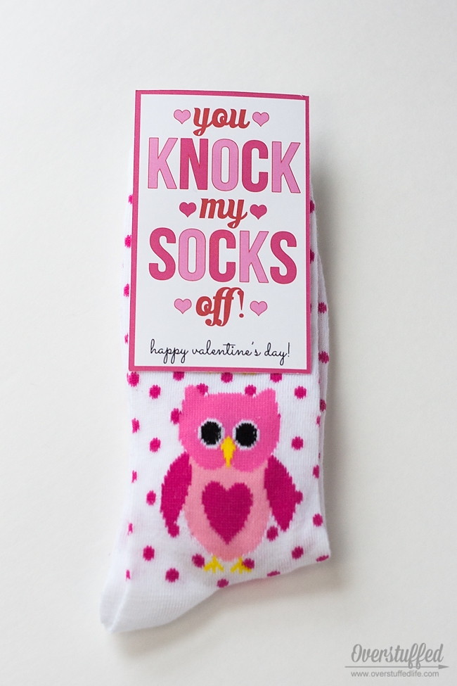 You Knock My Socks Off Valentine 39 s Day Printable Overstuffed